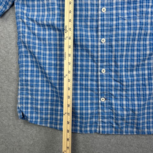 Simms Shirt Mens Large Blue White Plaid Button Down Fishing Outdoors Lightweight - Picture 11 of 11