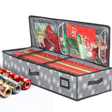 Premium Wrapping Paper Storage Container - Durable 600D Tear-Proof, Fits 27 R...