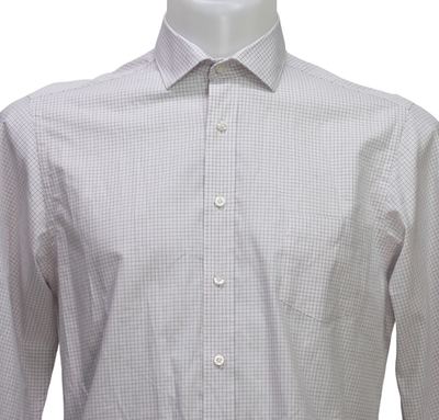 joseph & feiss white dress shirt Joseph & Feiss Men's Dress Shirt Long Sleeve Plaid White Size 20