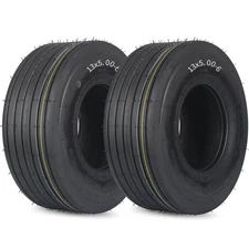 (2 Pack) 13x5.00-6 Tubeless Lawn Mower Tires 13x5.00-6 Riding Lawnmower Strai...