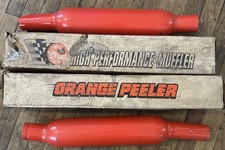 Pair Of Vintage Orange Peeler High Performance Mufflers 38007 2 Inlet 1 78 Out Pair Of Vintage Orange Peeler High Performance Mufflers 38007 2 Inlet 1 78 Out