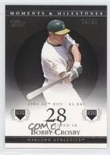 2007 Moments & Milestones Black 24/29 Bobby Crosby (2004 AL ROY 64 RBI) #88 0a1