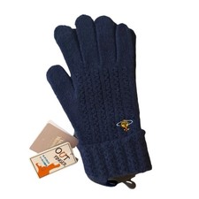 Vivienne Westwood Out Finger wool Glove Woman Mitten Japan   Navy blue