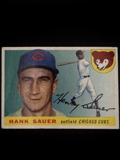1955 Topps - Hank Sauer #45 (Crease) Centered