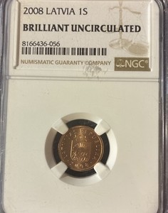 2008 Latvia 1 Santims