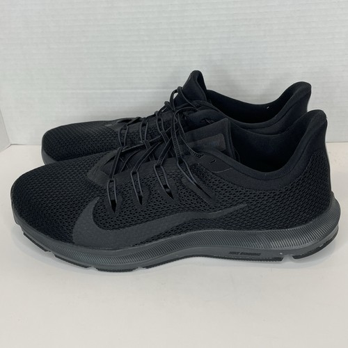 Nike Sneakers Quest 2 Men's Size 10.5 Running Sneakers Triple Black - Picture 3 of 9