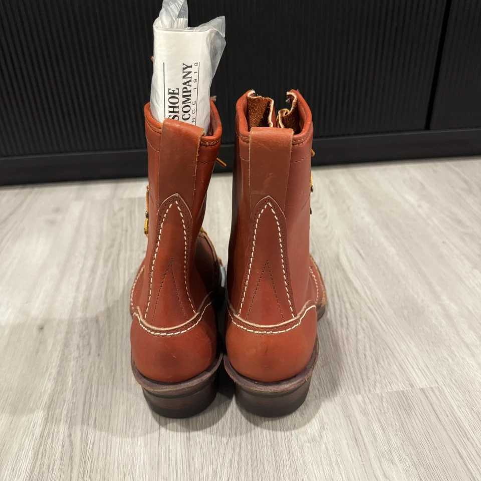 Botas Wesco Lineman Highliner Kiltie Cuero Marrón Con Cordones Trabajo Para Hombres 9.5 D Nuevas Foto 4 de 4