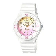 Casio LRW-200H-4E2V Analog Women's Kid's Watch Gold White Pink Gradient New