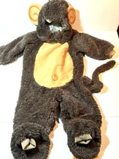 Gorilla Toddler Costume SZ Small Halloween Brown Incharacter Hat Feet Tail Body