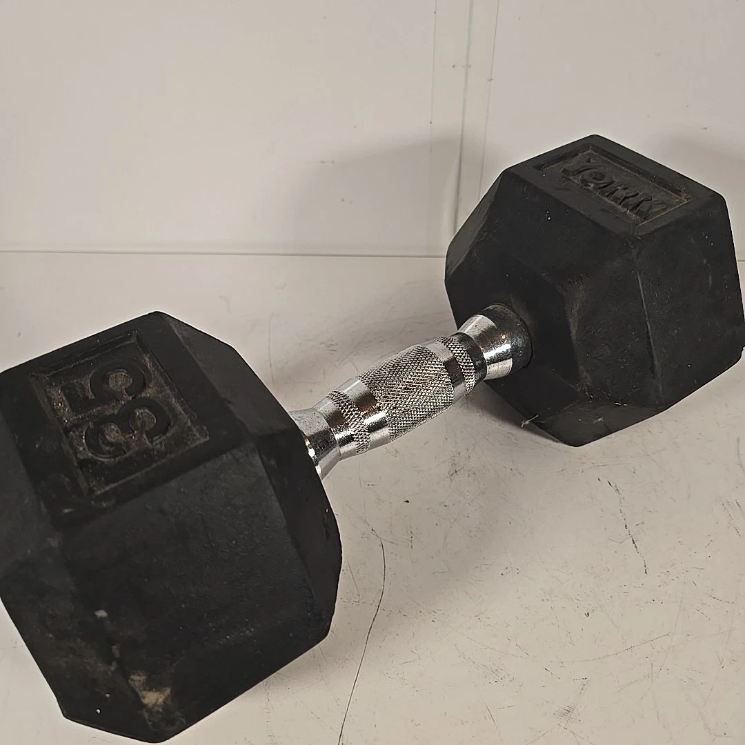 York 35 LB Hex Head Cast Iron Dumbbells