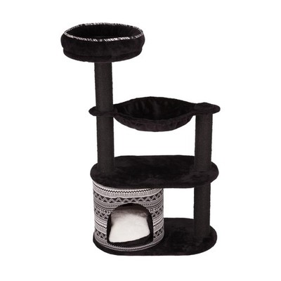 TRIXIE Giada Cat Tower Scratching Post, Condo with Removable Cushion, Hammock...