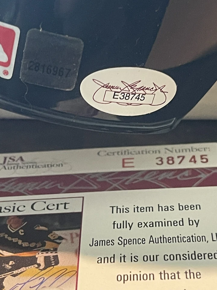 Mini Casco Riddell Autografiado Lance Berkman Topps Reservado Autenticado y JSA Foto 4 de 4