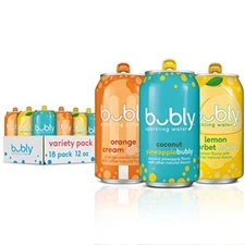 bubly Sparkling Water, Citrus Variety Pack, 12oz Cans  Assorted Flavor Names 