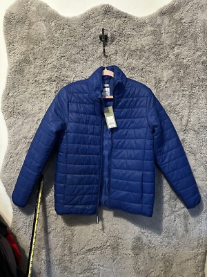 Gorpcore - Men s Blue Puffer Jacket- Size S NWT  Lightweight Packable Hiking