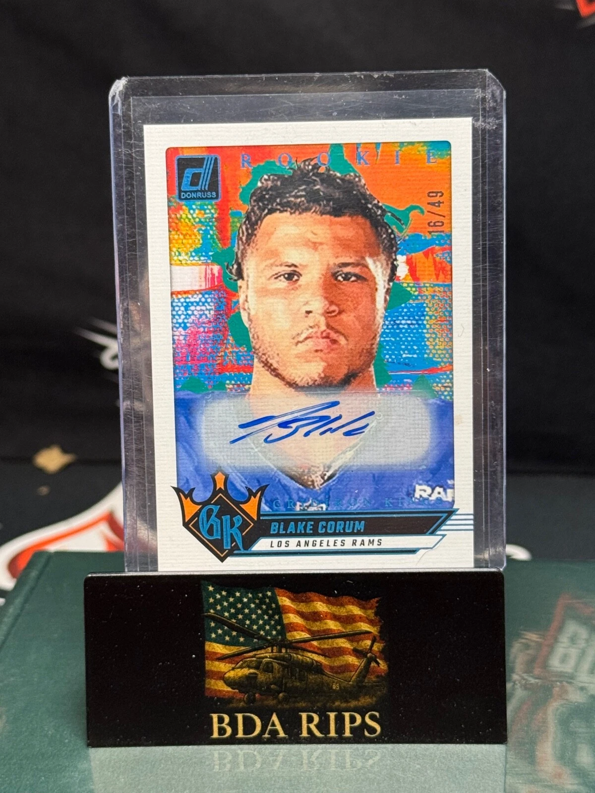 Blake Corum Panini Donruss Rookie Gridiron Kings Autographs #17 Base