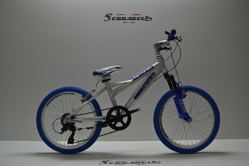 Bici mtb 20 ammortizzata in alluminio shimano 5v nero blu | eBay