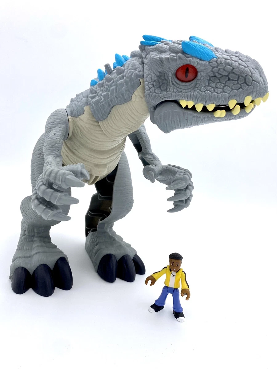 Imaginext Jurassic World Indominus Rex Dinosaur Toy with Thrashing Action  for Preschool Child