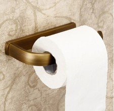 Paper Holder or hand towel and bath towel wall mounted rack bar antique brass.