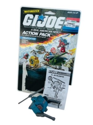 Helicopter Pack 1987 Gi Joe Cobra Hasbro ARAH Figure Toy Vehicle COMPLETE action