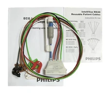 Philips ECG 5 Lead Grabber, AAMI + SpO2, Tele for IntelliVue MX40 ~ 989803171851