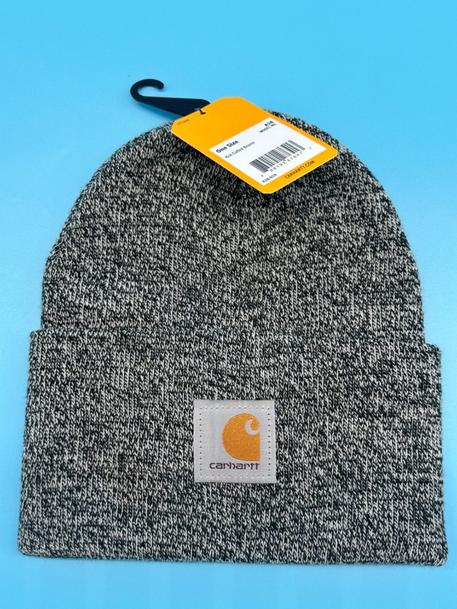Carhartt Knit Cuffed Beanie Hat One Size Gray - A18 | eBay