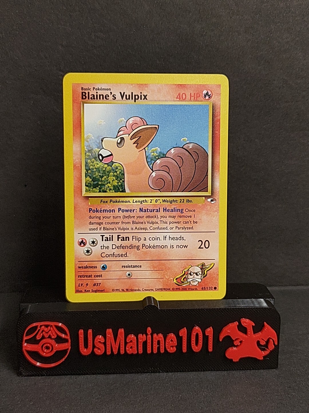 Pokemon Gym Heroes Blaine's Vulpix Common (65/132) NEAR MINT