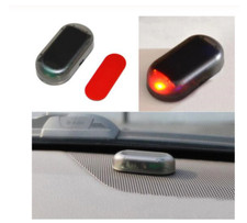 SPIA LUMINOSA FINTO ANTIFURTO lampeggiante auto allarme led rosso solare luce 