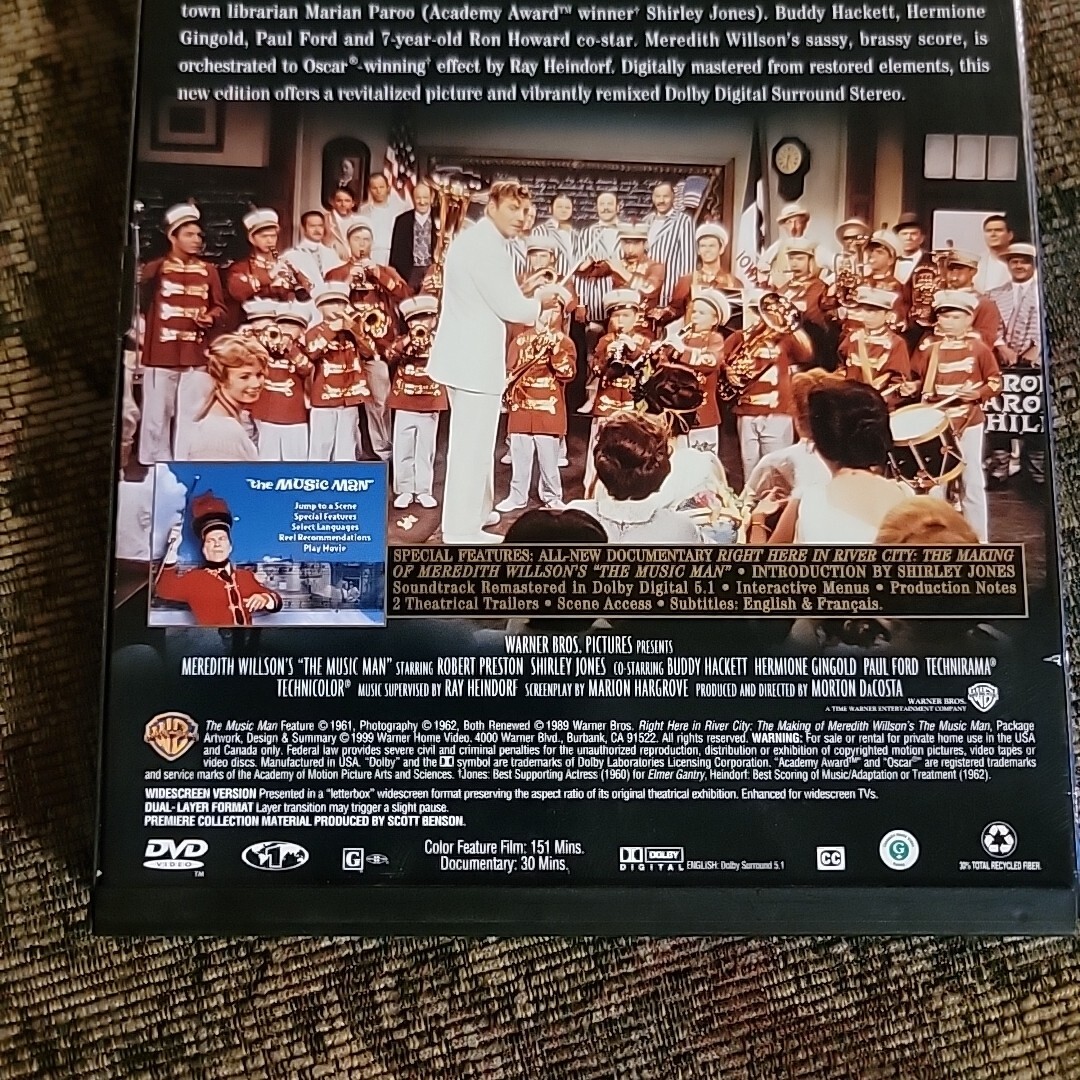 The Music Man [1962] (DVD,1999,Special Ed,Widescreen) Robert