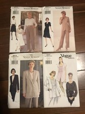 4 UNCUT —VOGUE WOMAN PATTERNS DRESSES  SZ 12-14-16
