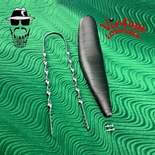 VINTAGE LOWRIDER 26" BICYCLE VINYL BLACK SADDLE W/ FLAT TWISTED CHROME SISSYBAR.