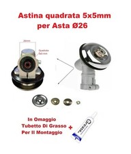 Coppia conica 5x5mm Quadro x Asta Ø 26mm decespugliatore universale + Grasso