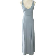 Show me your Mumu Jenn Maxi Dress Steel Blue Chiffon