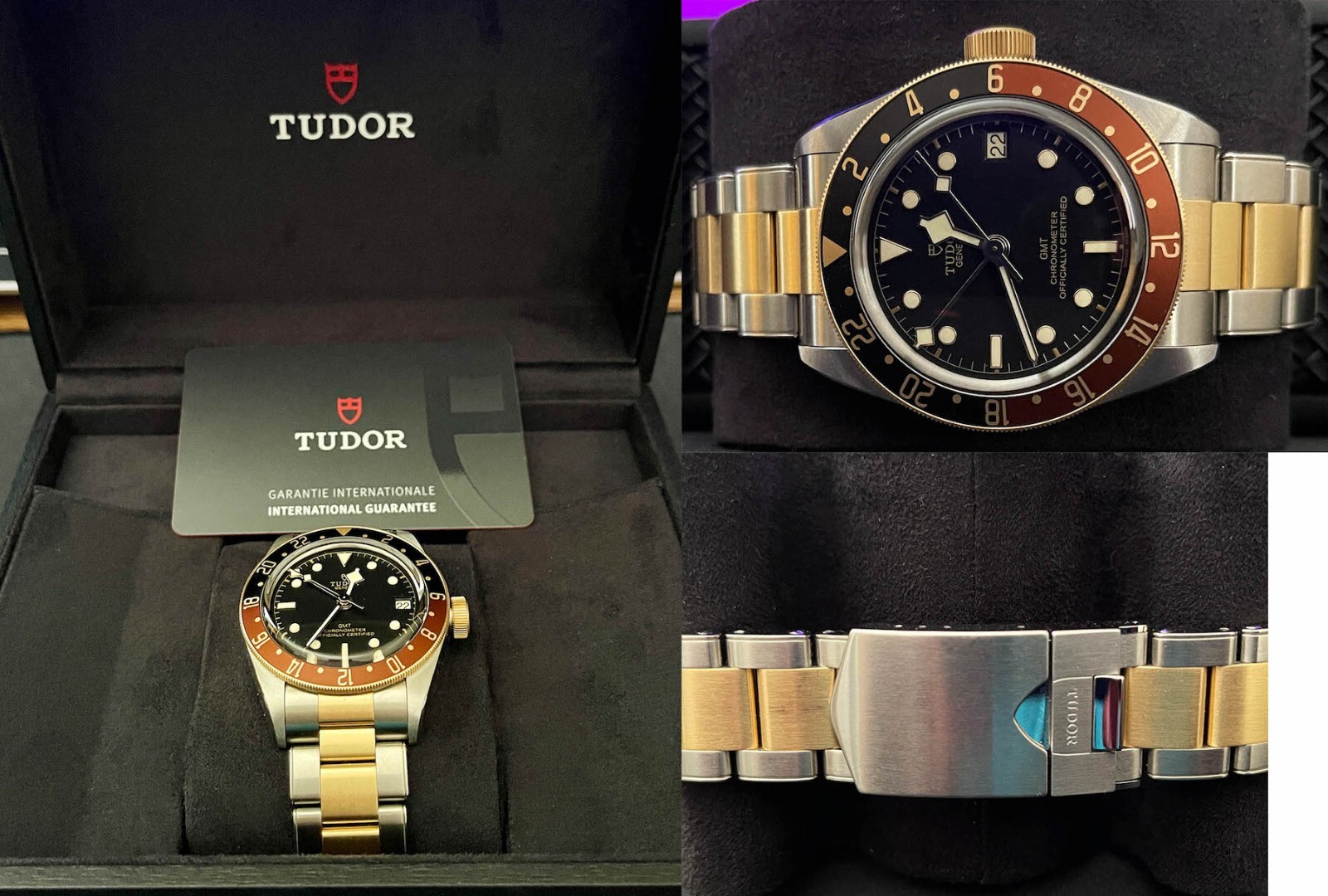 Tudor Black Bay GMT S&G Black Dial Steel and Men 