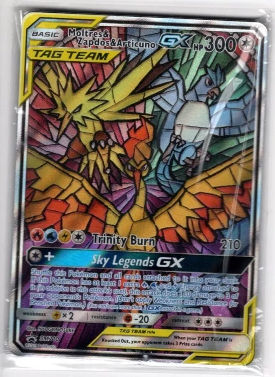 Pokemon Promo Moltres & Zapdos & Articuno GX SM210 