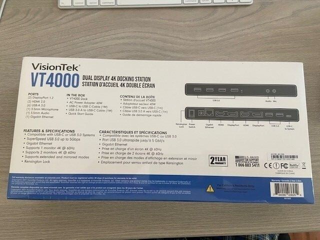 VisionTek Universal Dual 4k USB Docking 