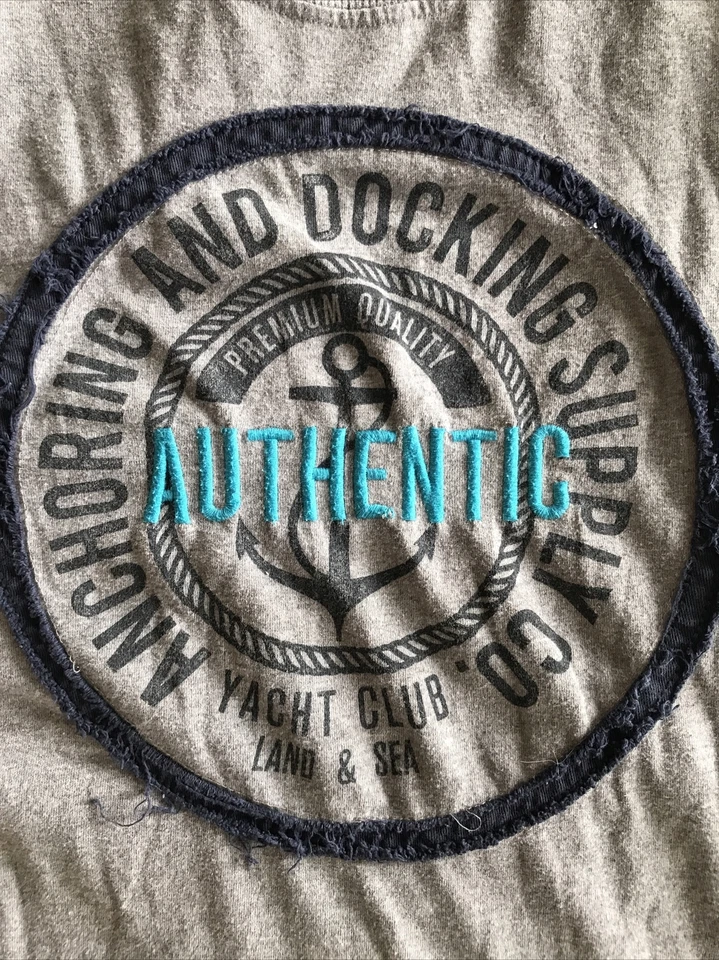 CANYON RIVER BLUES Authentic YACHT CLUB gray t-shirt 100% recycled Sz L (14/16) - Image 2 of 4