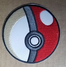 Pokemon Ball embroidered Patch 2 3/4 inches tall