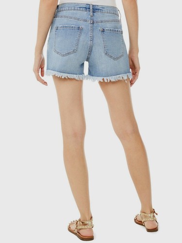 Scoop Women's Retro Boy Shorts, Light Wash, Size 10 - Picture 5 of 6