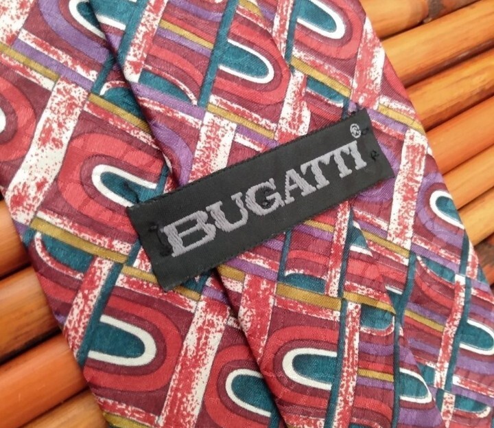 EUC BUGATTI Multicolored Geometric Patterned Rain… - image 4