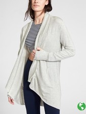 Athleta Pranayama Wrap Jacket, Light Grey Heather SIZE XS      777944 N0902