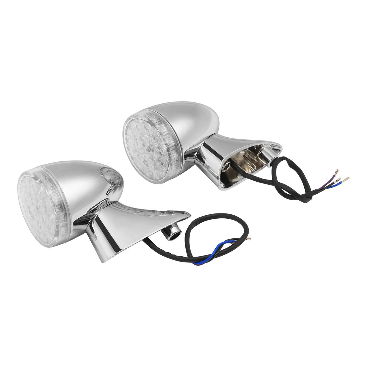 Front LED Turn Signals Light Clear Lens Fit For Harley Davidson