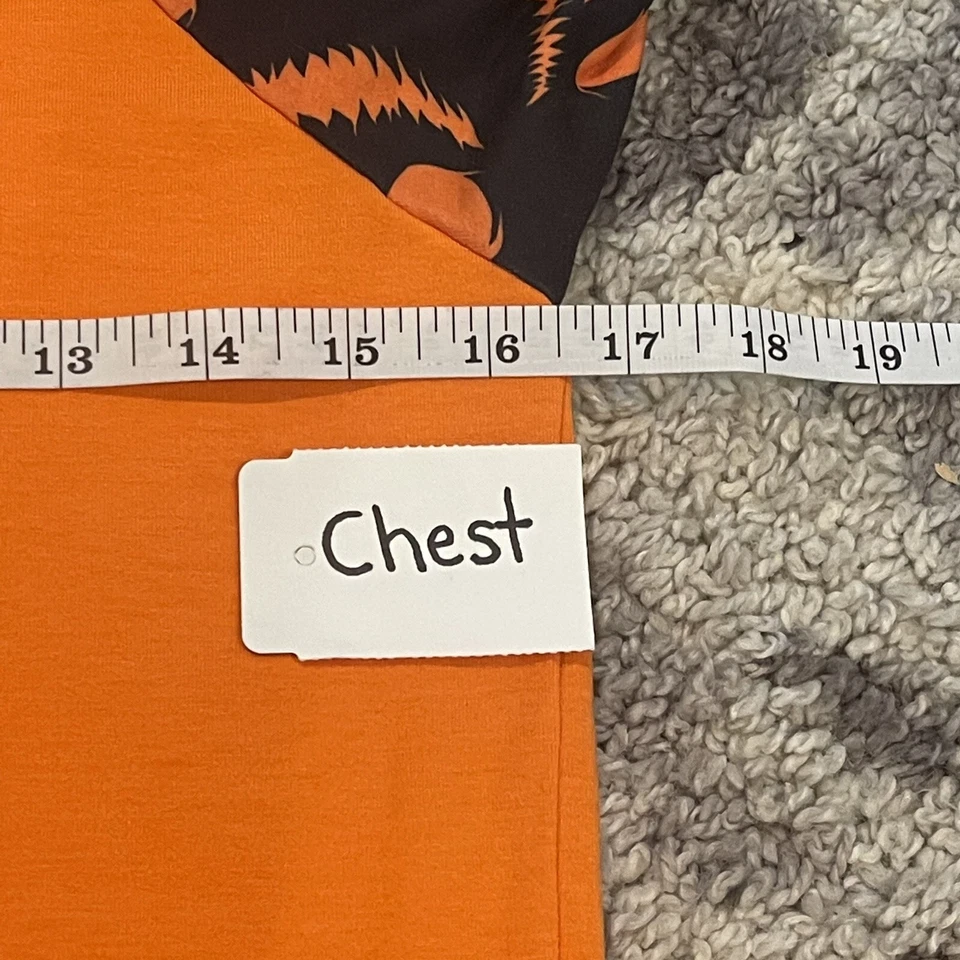 Lularoe Girls Top Halloween Skeleton Size 10 Youth Jack Skellington Raglan - Image 3 of 4