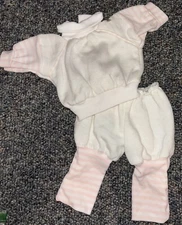 Vtg 1980s Cabbage Patch Kids / Doll Pink & White Stripped Joggers SP19 CPK