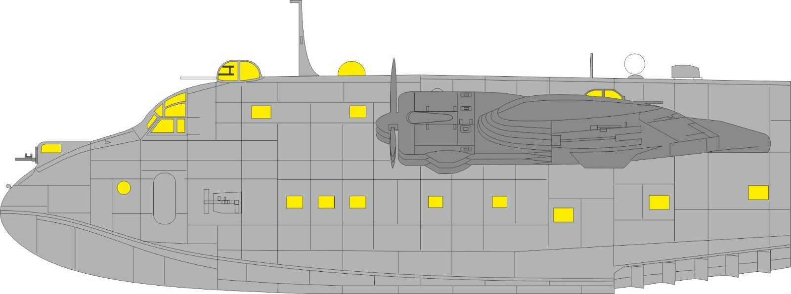 1:72 Blohm & Voss BV 222 Masking Set for Revell CX684 Eduard