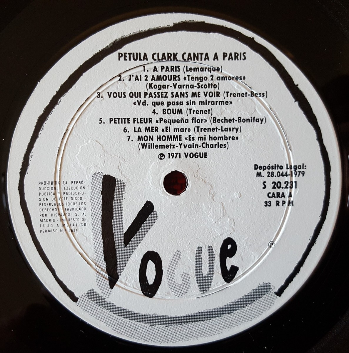 Chanson PETULA CLARK ** Canta A Paris ** VERY RARE 1971 Spain LP