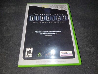 The Chronicles of Riddick Escape from Butcher Bay Preorder Bonus DVD Xbox LN PRF
