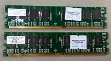2 Each 1GB PC3200 DDR SDRAM 128MX64 DDR1 133 MHZ Total 2 Gigabytes 2GB