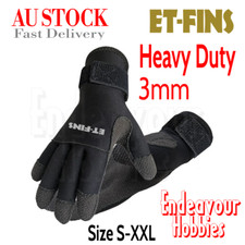 ET-FINS Heavy duty 3mm Diving Gloves made with Kevlar Spearfishing, RRP AU$64.95