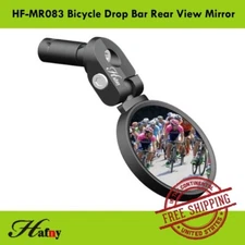 Hafny HF-MR083 Drop Bar Rear View Mirror Bicycle Safe Rearview Mirror - Black