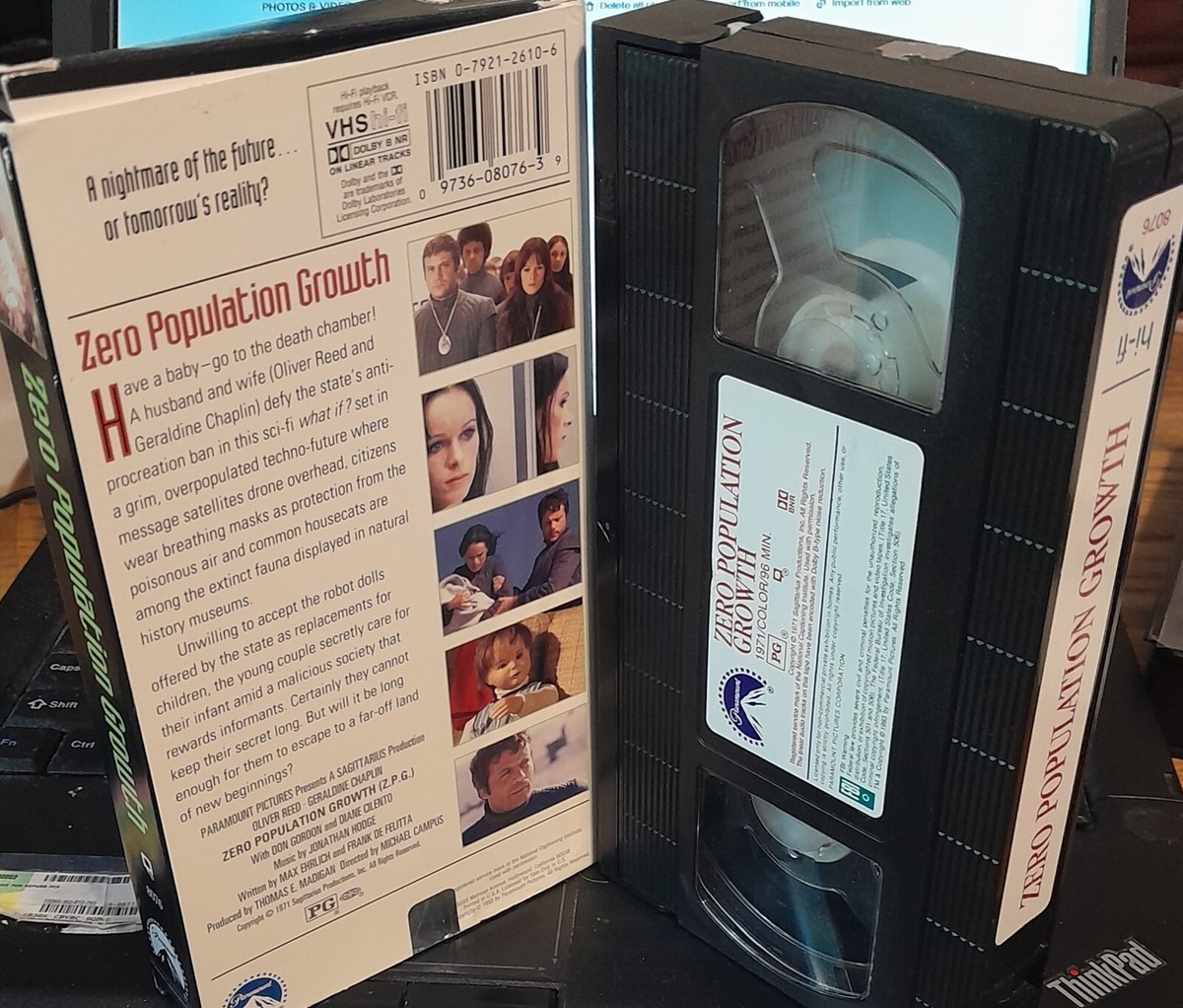 vhs ZPG Zero Population Growth 1972/1993 Paramount Oliver